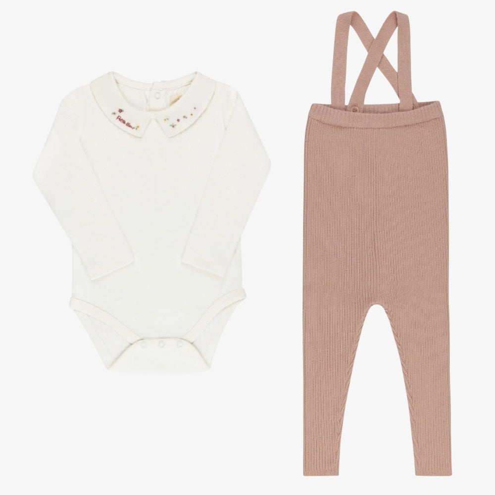 Overall And Bodysuit - Pink