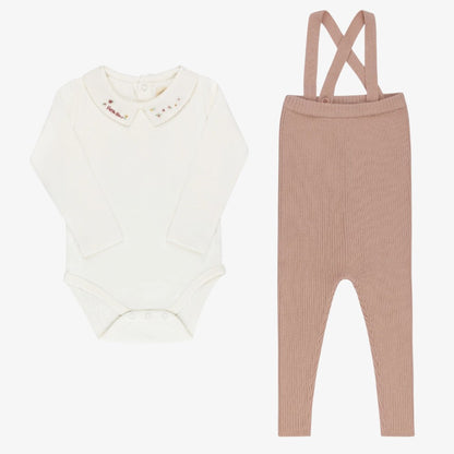 Overall And Bodysuit - Pink