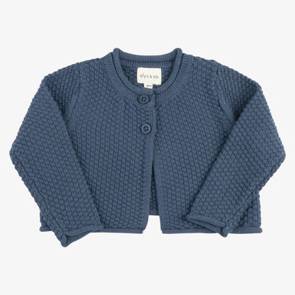 Floral Star Knit Cardigan - Blue