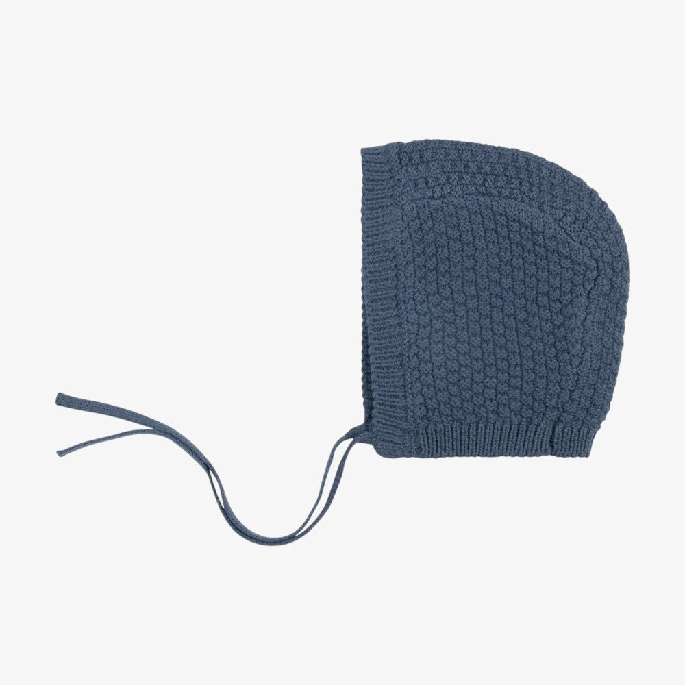 Floral Star Knit Bonnet - Blue