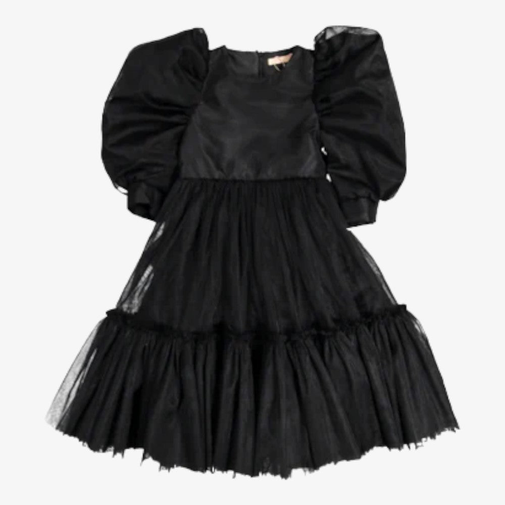 Jackie Tulle Short Dress - Black