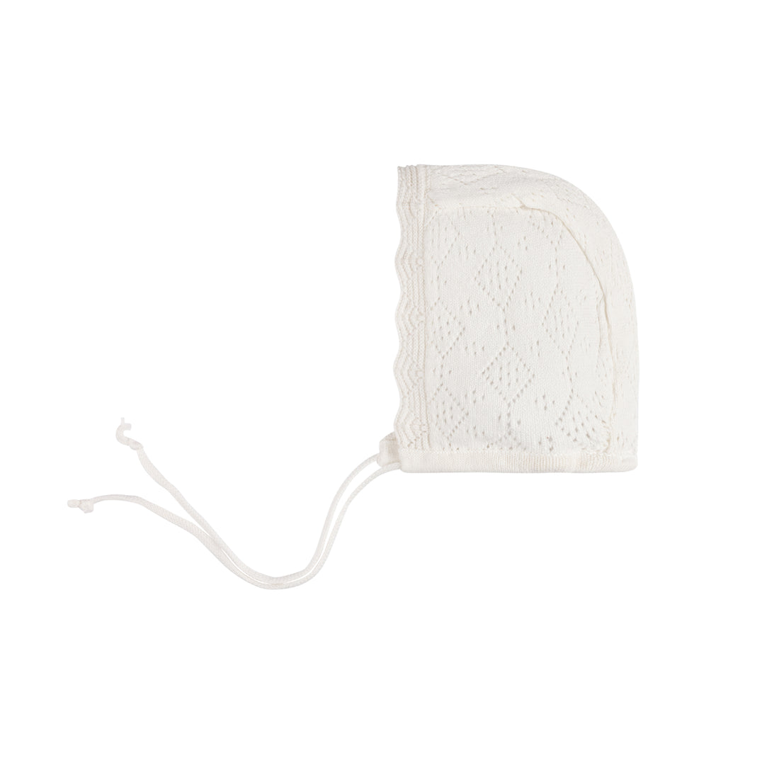 Ely`s & Co Pointelle Knit Bonnet - Ivory