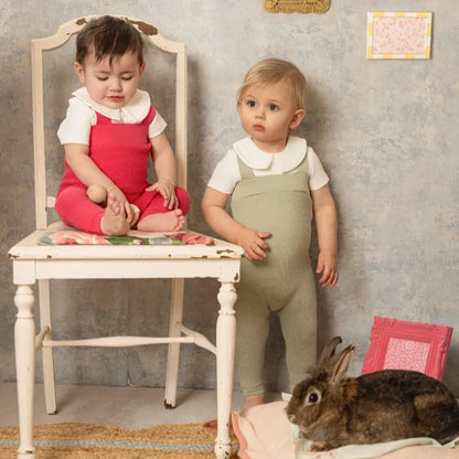 Knit Love 3 Piece Set - White &amp; Sage