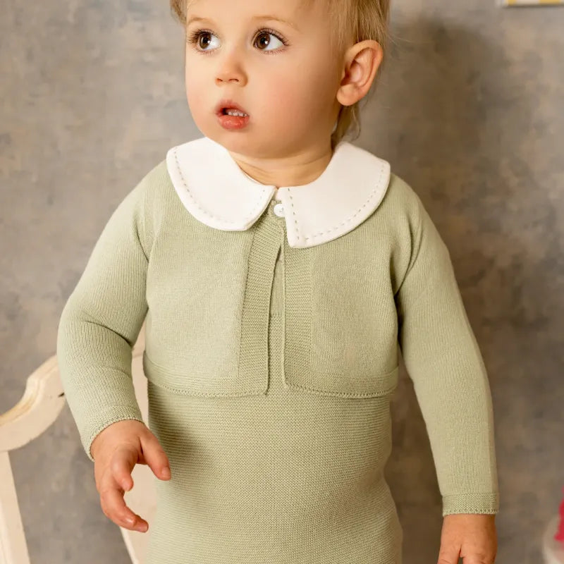 Knit Love 3 Piece Set - White &amp; Sage