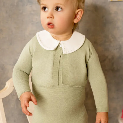 Knit Love 3 Piece Set - White &amp; Sage