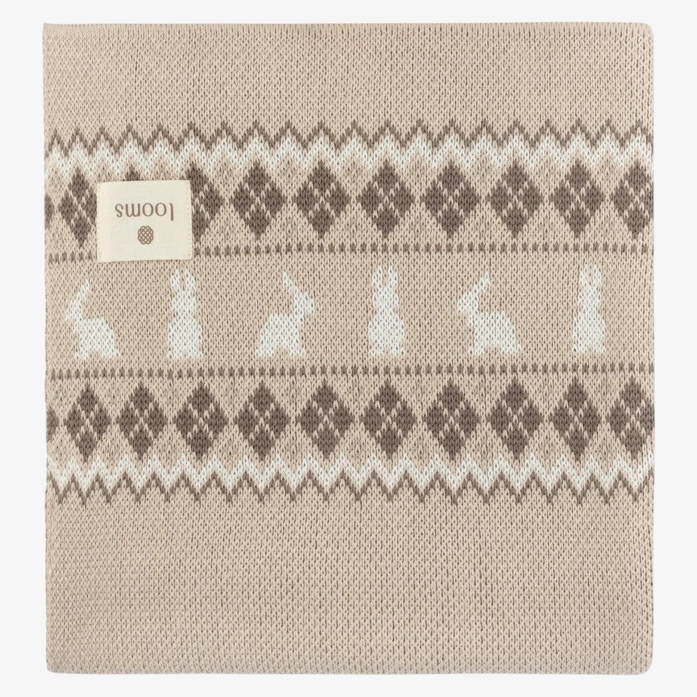 Fair Isle Blanket - Taupe