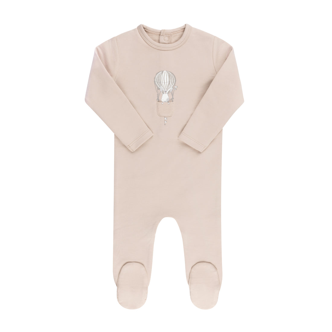 Ely`s & Co Hot Air Balloon Footie - Taupe Grey
