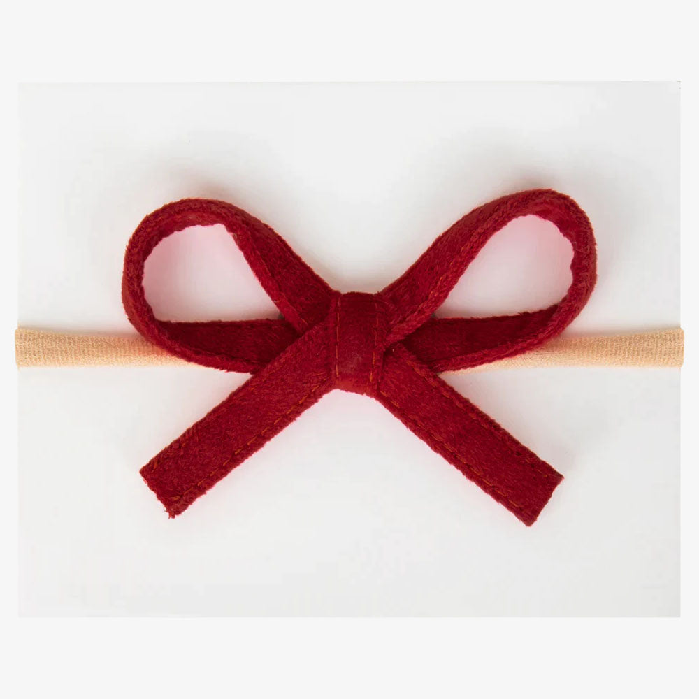 Adora Velvet Bow Headband - Red