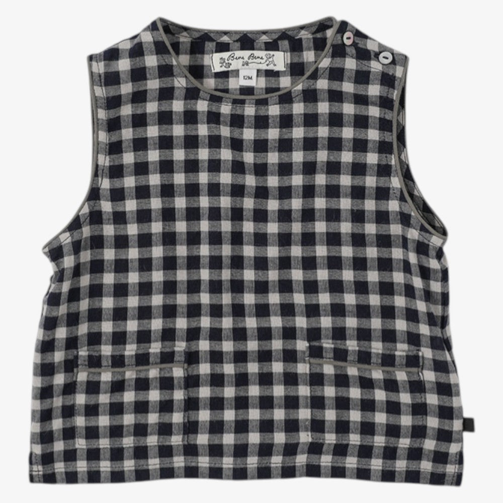 Dou Check Shirt And Shorts - Navy