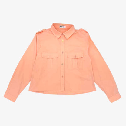 Epaulette Shirt - Peach