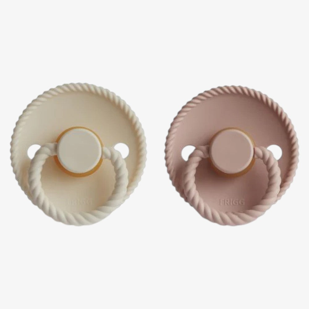 Rope Pacifier 2 Pack - Blush & Cream