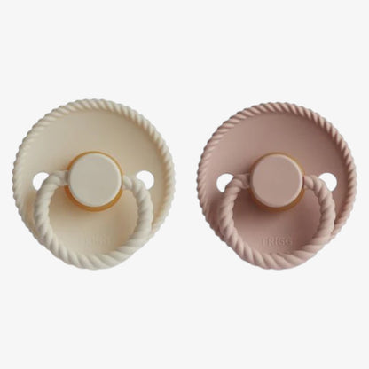 Rope Pacifier 2 Pack - Blush &amp; Cream