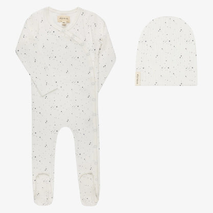 Star Footie And Beanie - Ivory