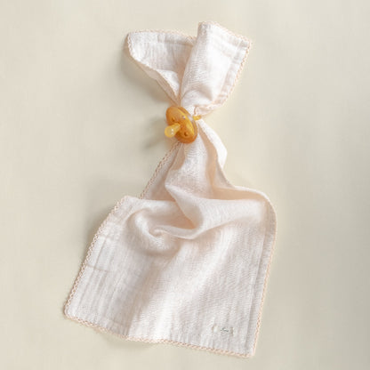 Crochet Burp Cloths - BARELY PINK
