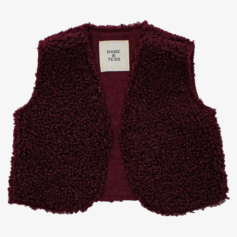 Teddy Vest - Eggplant