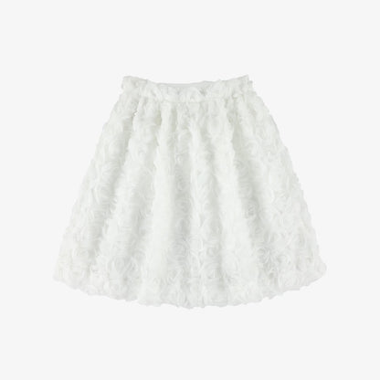 Rose Shirt And Skirt - White