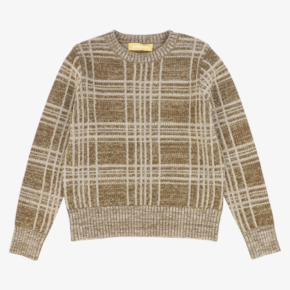 Plaid Sweater - Camel