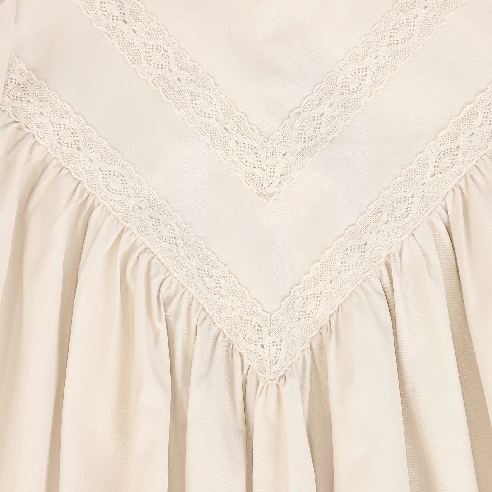 Tafetta Lace V Design Blouse And Skirt - Pink