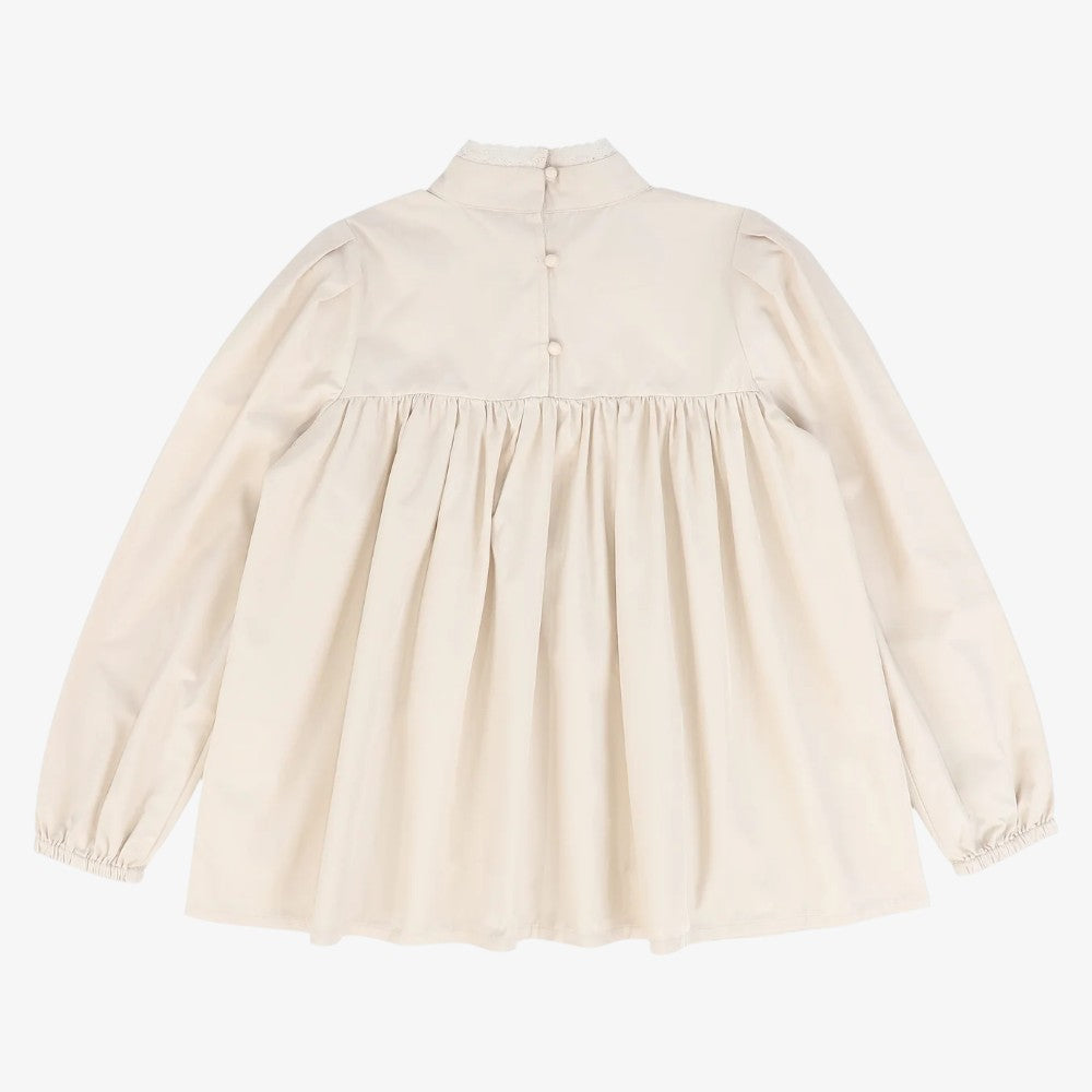 Tafetta Lace V Design Blouse And Skirt - Pink