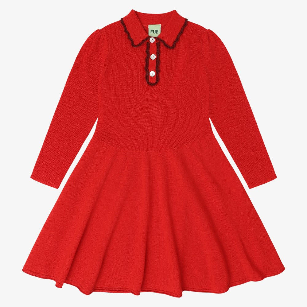Peblum Dress - Red