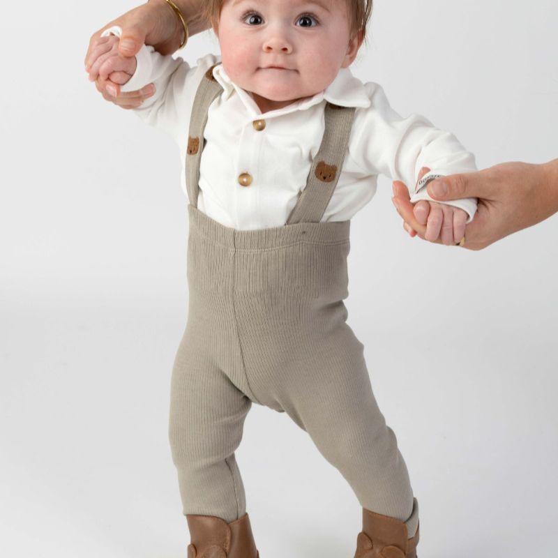 Doutie Bear Leggings - Dusty Green