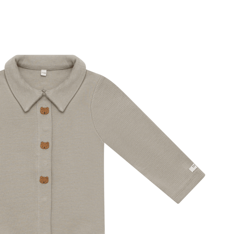 Finnian Bear Bodysuit - Dusty Green