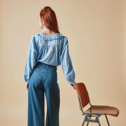 Volante Blouse - Stripe