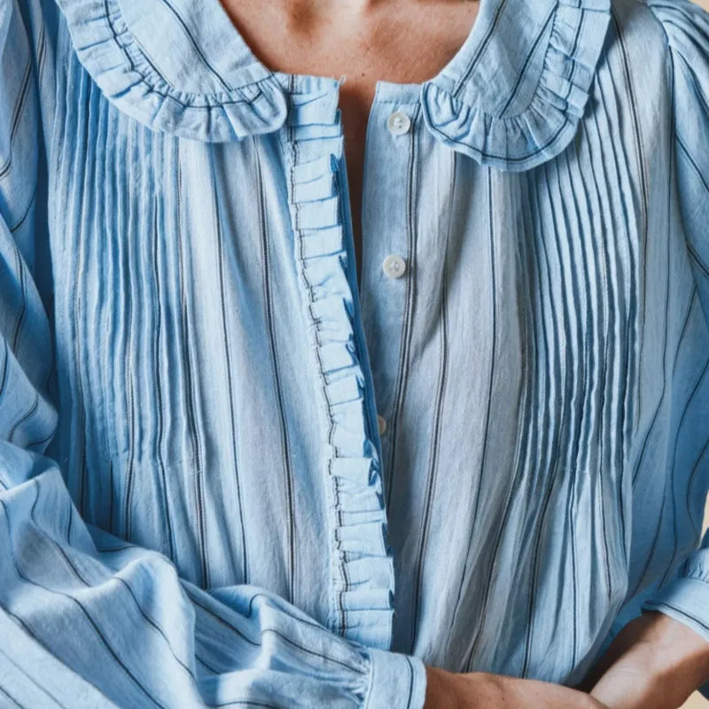 Volante Blouse - Stripe