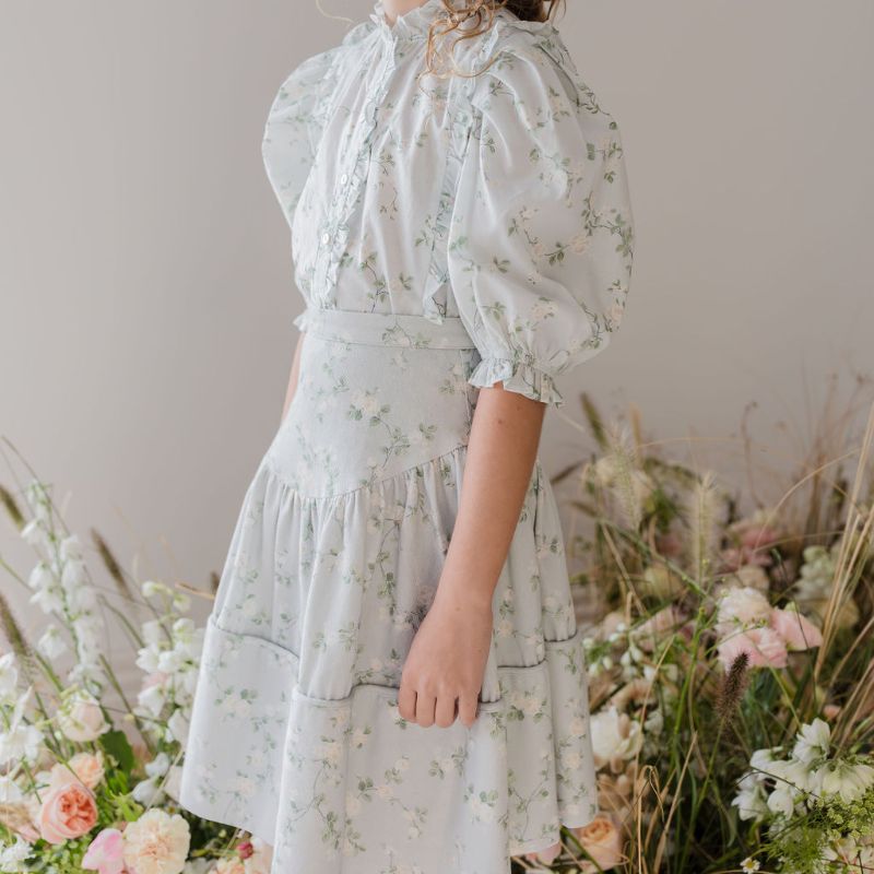 Denim Skirt - Cream Bud