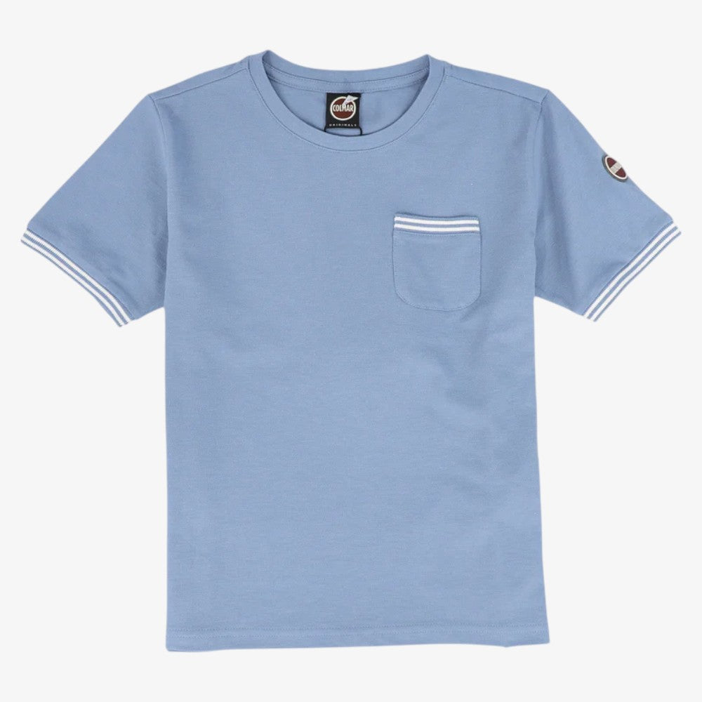 Piquet Pocket T-Shirt - Light Blue