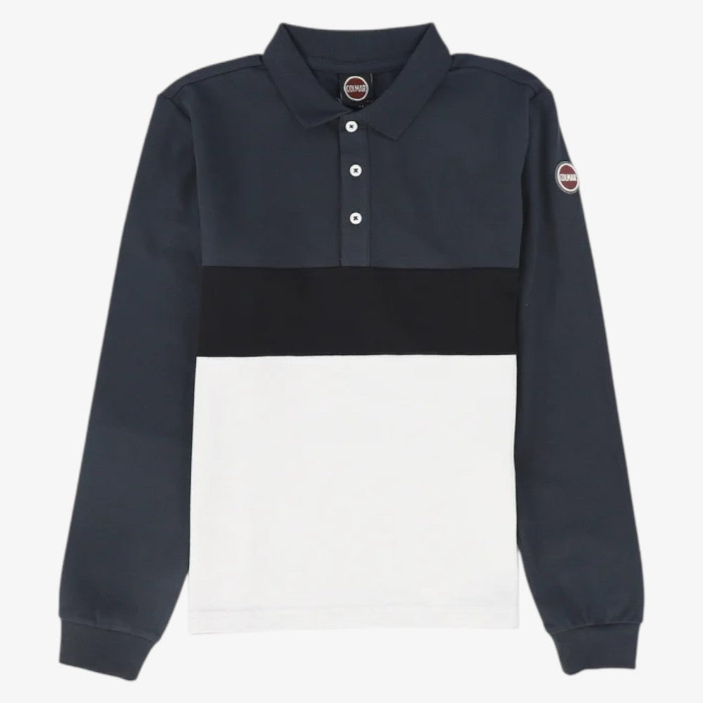 Contrast Polo - Navy Multi