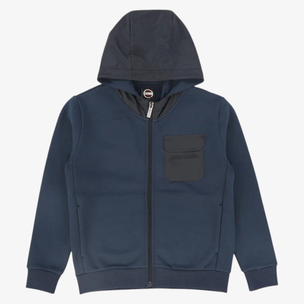 Hooded Full Zip Up - Navy