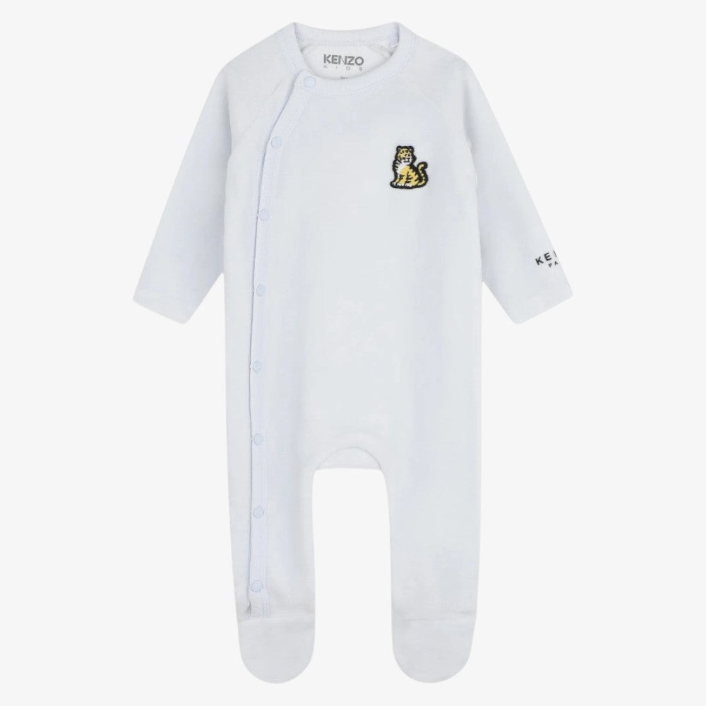 Side Snap Footie - Pale Blue