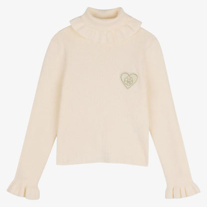 Ruffle Sweater - Ivory