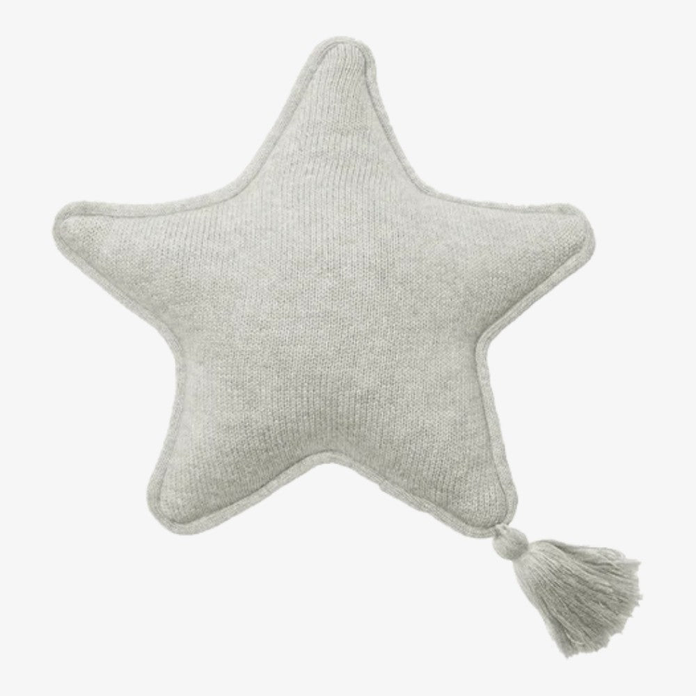 Lorena Canals Knitted Cushion Twinkle Star - Grey