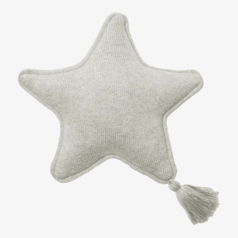 Knitted Cushion Twinkle Star - Grey