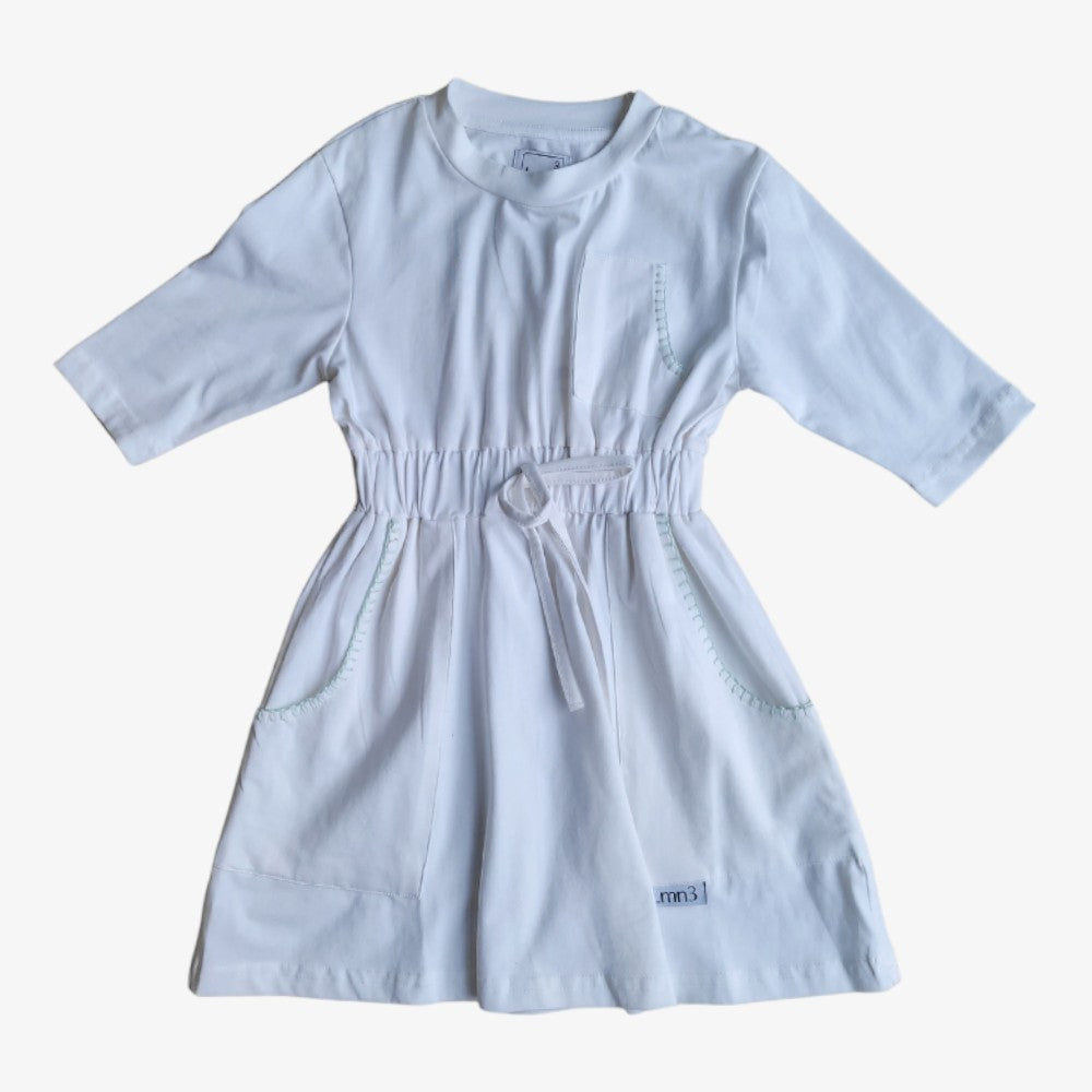 Lmn3 Short Sleeve Dress - Natural White