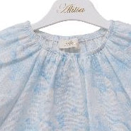 Flower Top And Skirt - Blue