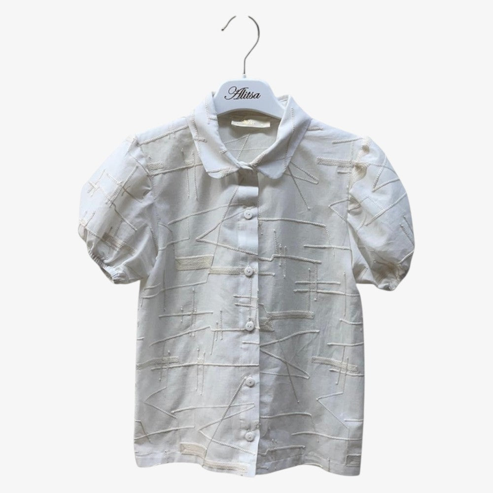 Lace Top And Skirt - White