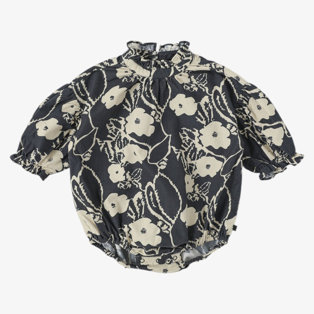 Ria Balloon Romper - Navy
