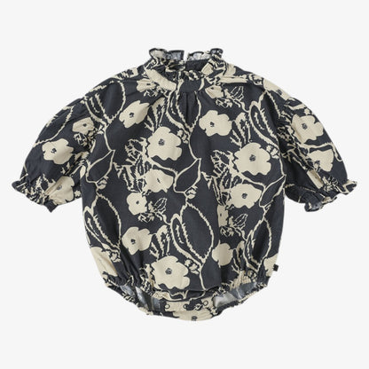 Ria Balloon Romper - Navy