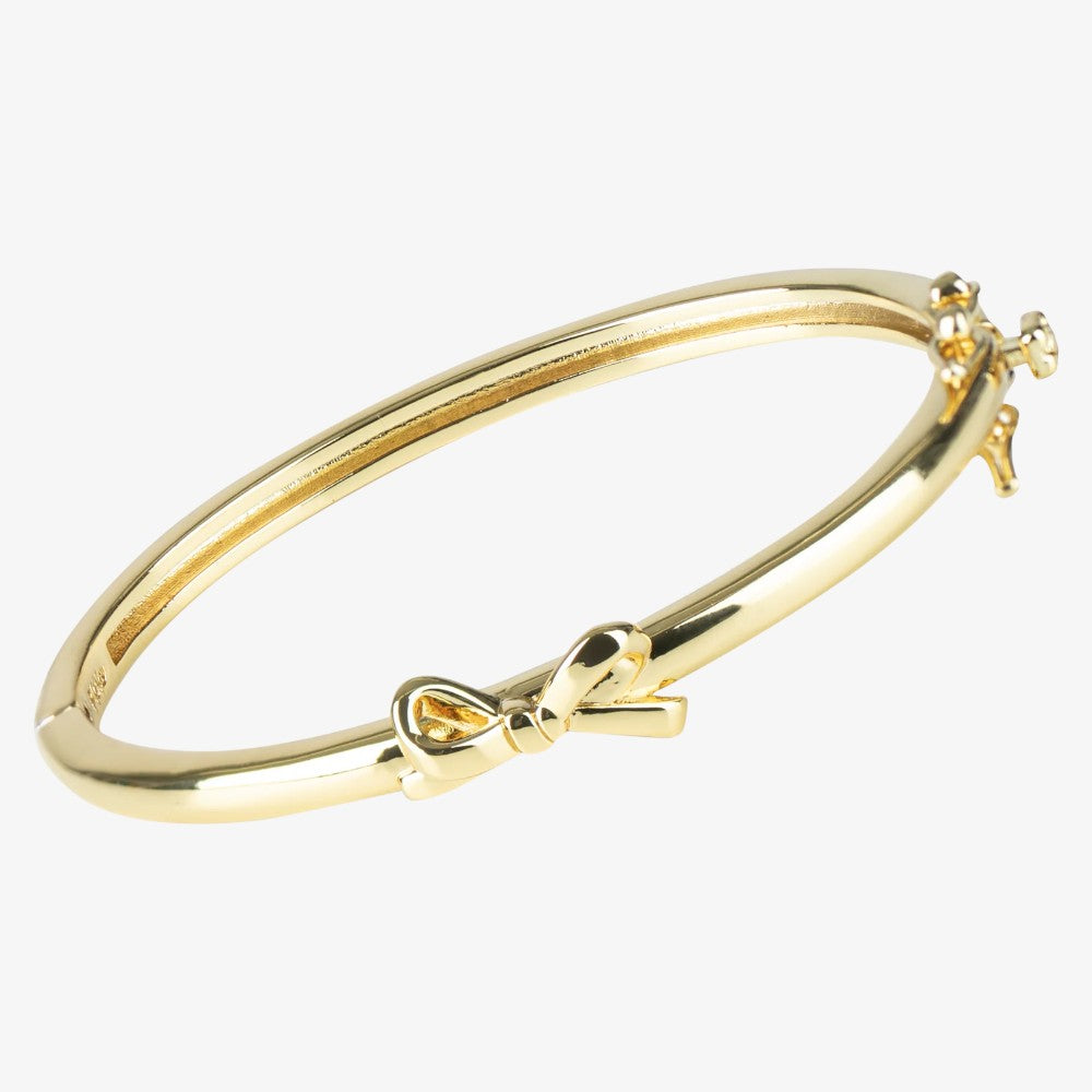 Gold Bangle With Bow - Gold