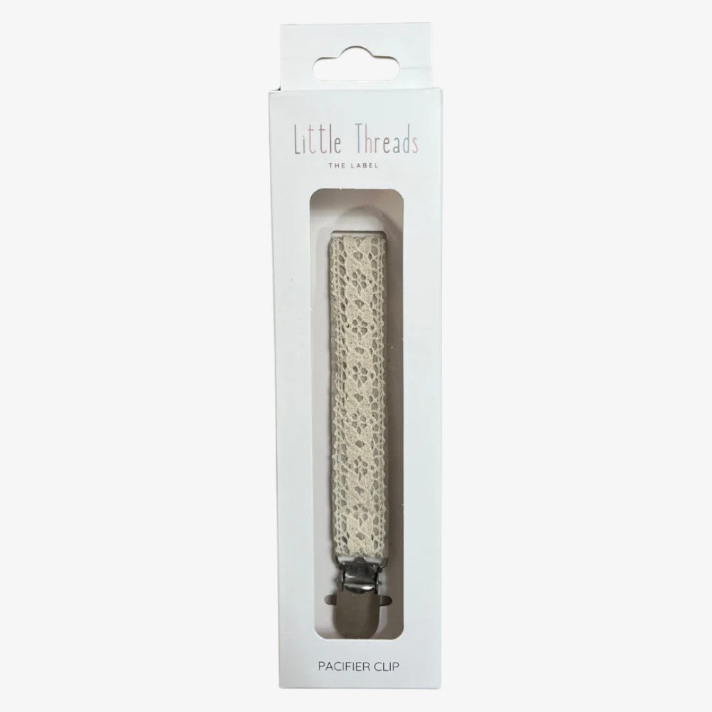 Crochet Paci Clip - Taupe