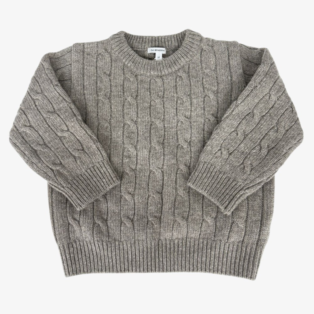 Cable Sweater - Khaki Brown