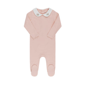 Ely`s & Co Embroidered Collar Footie - Pink