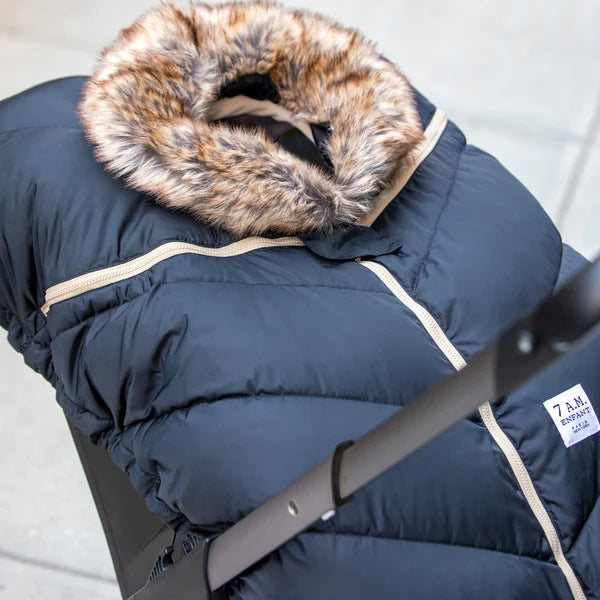 Car Seat Cacoon Tundra - Black Faux Fur
