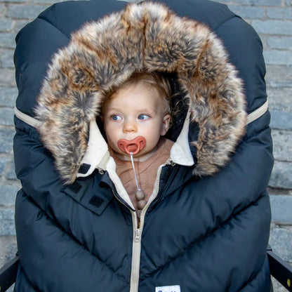 Car Seat Cacoon Tundra - Black Faux Fur