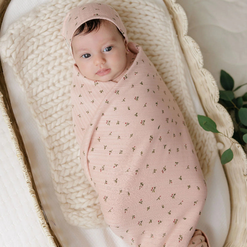 Floral Pointelle Take Me Home Set - Pink