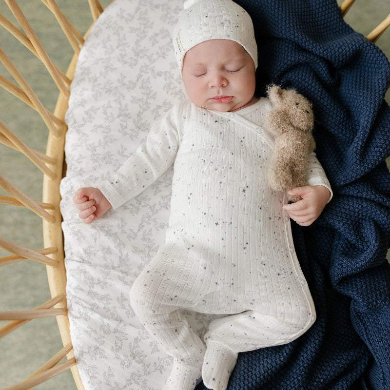 Star Footie And Beanie - Ivory