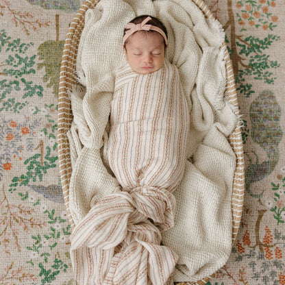 Tulip Footie And Bonnet - Ivory &amp; Pink